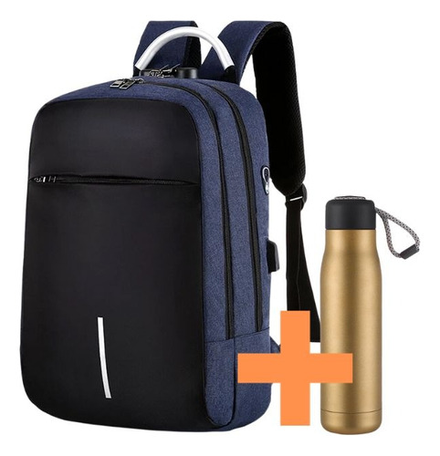 Combo Mochila Anti Robo + Botella Térmica - Kubo