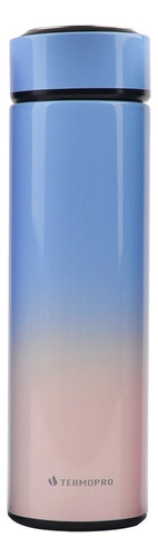 Squeeze Térmico Garrafinha Agua Inox Tie Dye 500ml Termopro Cor Azul