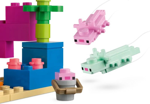 Lego Minecraft Casa Ajolote Panda Llama Nether Champiñon Set