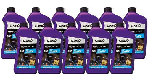 Kit 11 Radnaq Automotive Sae 5w30 Api Sm Semissintético