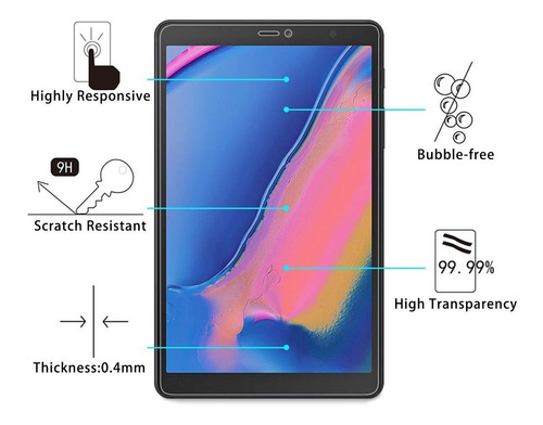 Imagen 2 de 6 de Samsung Galaxy Tab S6 10.5 T860 - Lámina Vidrio Templado 9h