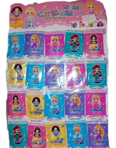 Diamantes Pinta Princesa Colorea Regalo Bolo Piñata Fiesta