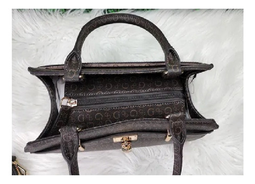 Bolsa Guess Sa911005 Nueva 100 % Original Café Lisa Níquel Café