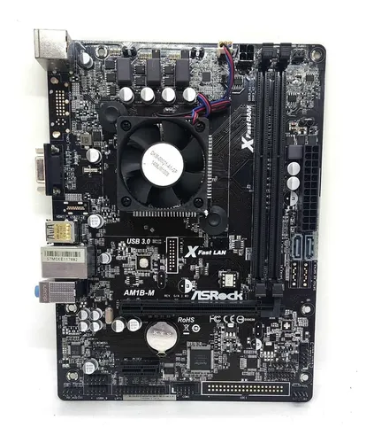 Combo Mother Asrock Am1b-m + Sempron 2650 + R3 + 4gb Ddr3 (Usado)