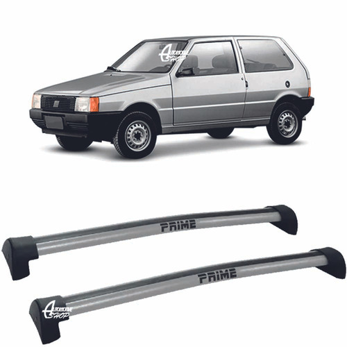 Rack Teto Aluminio Prime Fiat Uno 2pts 84/ 95 Prata Pr002