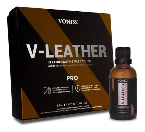 Vitrificador Coating De Couro V-leather Pro 50ml Vonixx