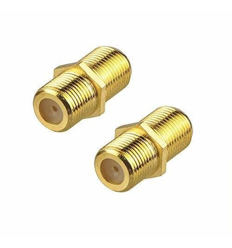 Conector Cable Coaxial Vce Rg6 F-type Oro, 2 Unidades