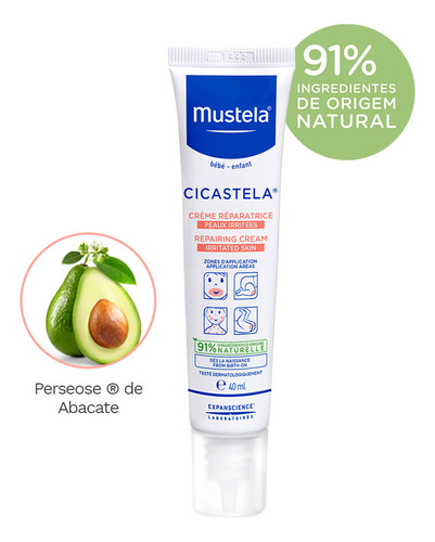 Mustela Bebê Cicastela Pele Sensibilizada Com Arranhão 02un