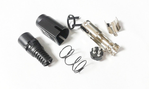 Pack 10 U. Conector 3 Pines Fuente + 10 U. Hembra Imp Ticket