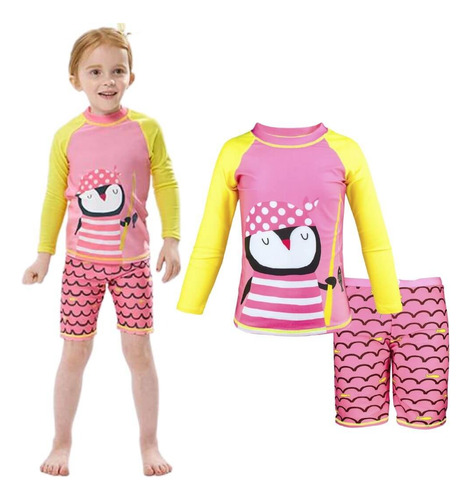 Ropa De Baño Niñas Proteccion Uv - Traje Baño Niñas Pinguino