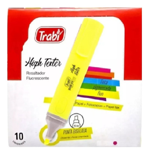 Resaltador Trabi Fluo High Texter / Caja 10 Unidades