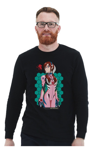 Polera Ml Evangelion Neo Genesis Mari Makinami 2 Anime Impre