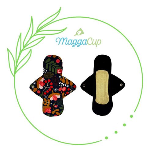 Toallita Tela Maggacup Diurna Reutilizable Incontinencia Floreado Oscuro