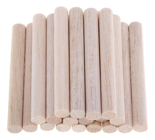 Varilla De Pasador De Artesanía De Madera 20 Piezas 80mm