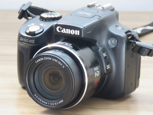 Câmera Digital Canon Sx50hs Zoom 50x Full Hd + Bolsa + Sd (Usado)