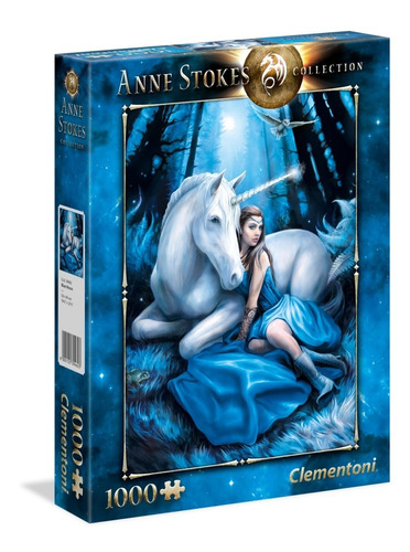 Blue Moon Unicornio Anne Stokes Rompecabezas 1000 Clementoni