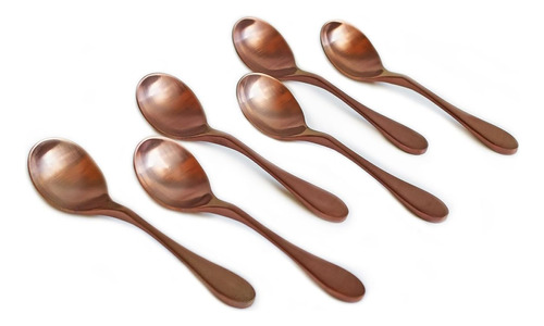 Knork Specialty Cuchara Para Sopa, Juego De 6 Piezas, Cobre 