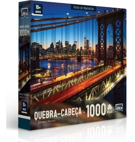 Quebra Cabeça Puzzle 1000 Peças Ponte De Manhattan