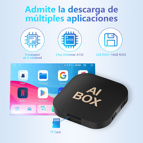 Carplay Adaptador Ai Box Cableado Inalámbrico Para Automóv