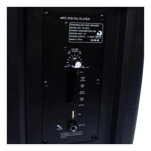 Parlante Tedge TK-3612 portátil con bluetooth