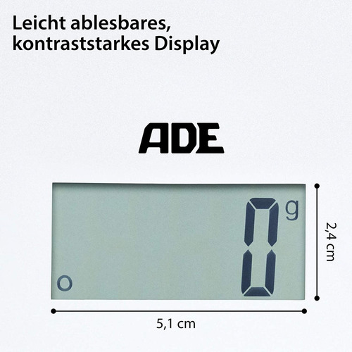 Balanza Cocina Ade Tina Blanca 5kg X 1 Gr Germany
