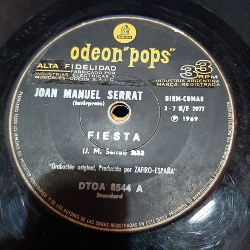 Simple Joan Manuel Serrat Odeon Pops C23