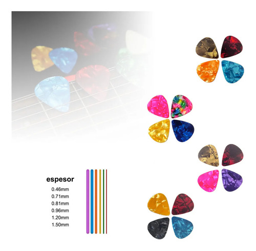 Kit De Accesorios Para Guitarra Acustica Cuerdas 66 Piezas Cuerdas de guitarra afinador capo pua y otros Kit de accesorios para guitarra BLUEMOS RIMLUFE
