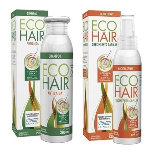 Imagen 1 de 7 de Eco Hair Combo Anticaida Crecimiento Cabello Locion+shampoo