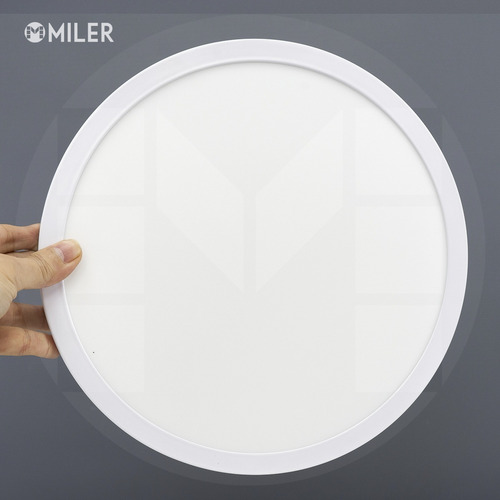 Imagen 4 de 10 de Panel Led Exterior Plafon Circular 24w Ø30cm Marco Blanco