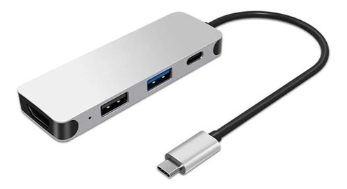 Hub Usb C Tipo C 2 Puertos Usb 3.0 3.1 + 1 Hdmi Video 4k ®