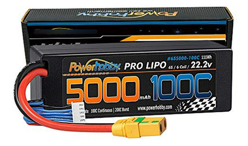 Batería Lipo Powerhobby 6s 22.2v 5000mah 100c Xt9