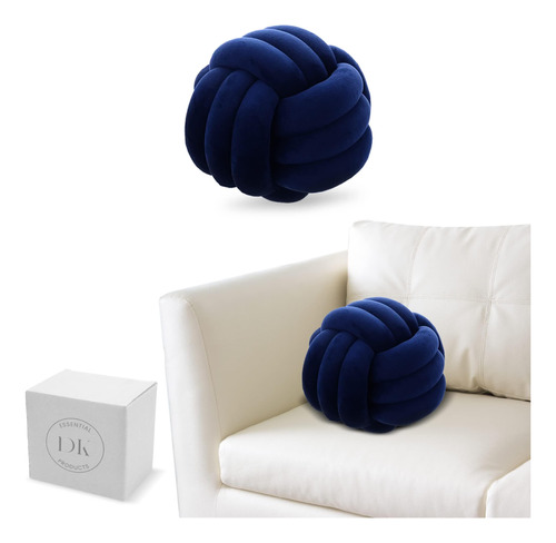 Knot Pillow Ball - Almohada Redonda Con Lazos Anudados De 7,