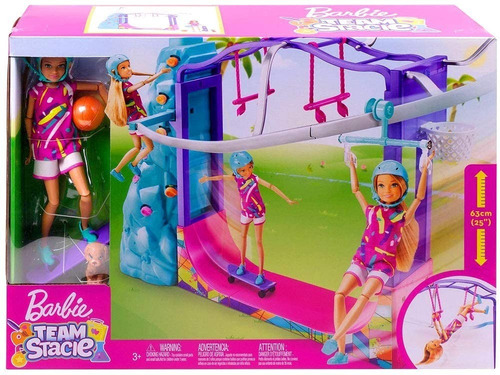 Barbie Team Stacie Deportes Extremos + Cachorro + Accesorios