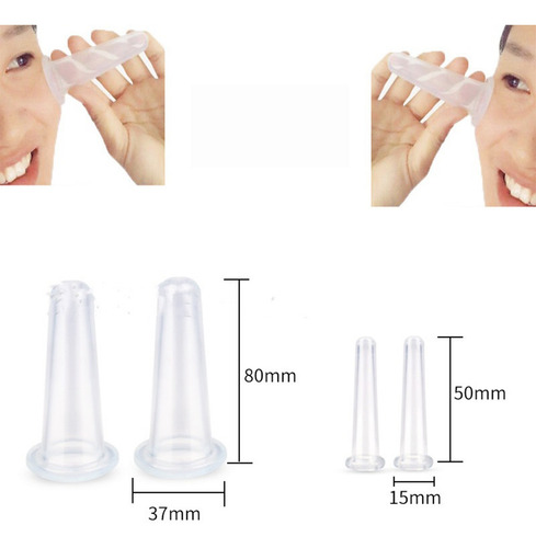 Imagen 2 de 6 de Copas De Masaje Facial Para Cuello Y Rostro (2 Dispositivos