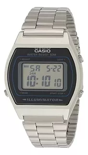 Casio B640wd-1a Reloj Retro Plateado De Acero Inoxidable Par