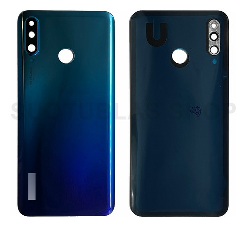 Tapa Trasera + Cristal Cámara Para Huawei P30 Lite 48mp Azul