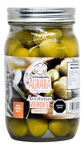 Aceituna Verde Grande (gordal) Fco 500g Net Kosher