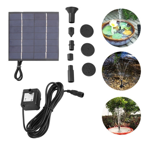 Imagen 3 de 10 de Fuente De Panel De Agua Sumergible Con Panel Solar 1.4w