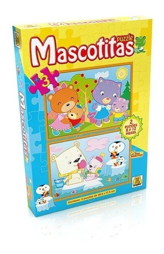 Puzzle Infantil Mascotitas X2 8 Y 12 Piezas Implás 22