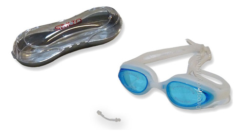 Imagen 2 de 2 de Antiparras Silicona Anti Uv Antiniebla Adulto Tapones En3x