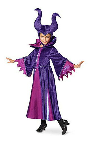 Disfraz Maleficent Para Niñas - La Bella Durmientecompatible Con Halloween Y Fiestas Temáticas