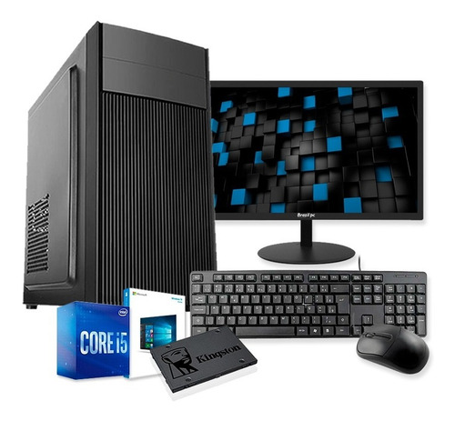 Imagem 1 de 3 de Computador Completo Intel Core I5 8gb Ssd 240gb Monitor Hdmi