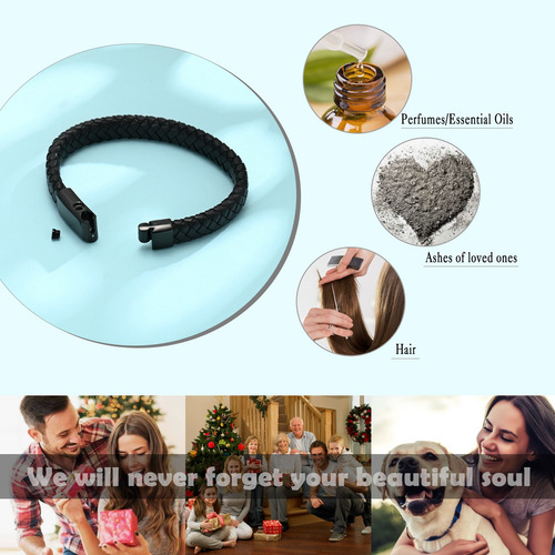 Pulsera Urna Para Cenizas Cremación Acero Inoxidable Hombre