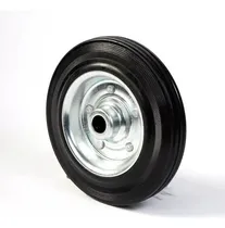 Comprar Rueda Chapa Y Goma Para Carros De 125mm X 35mm Eje 15mm Ref