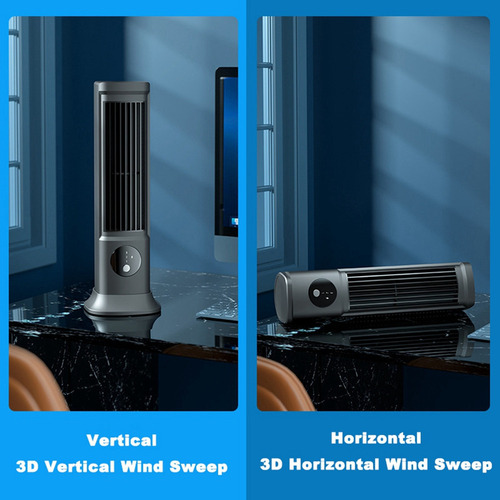 Ventilador Silent Table Tower Recargable Por Usb De 3 Veloci
