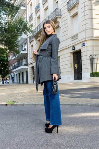 Tapado Londres Con Tira Y Bolsillos De Invierno