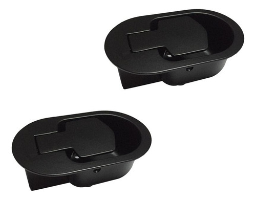2x Sofá Reclinable / Silla De Liberación Ovalada Negro