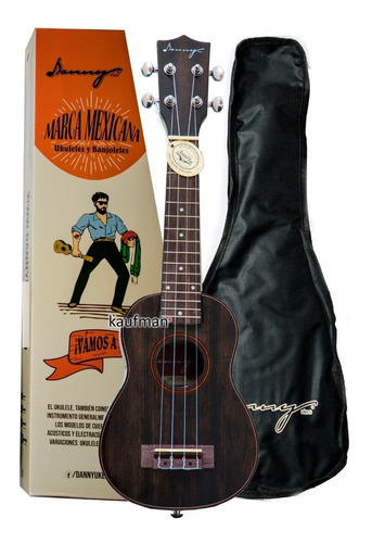 Ukulele Soprano Danny Ukes De Caoba Premium Con Funda