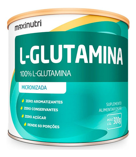 L-glutamina Micronizada 300g Maxinutri