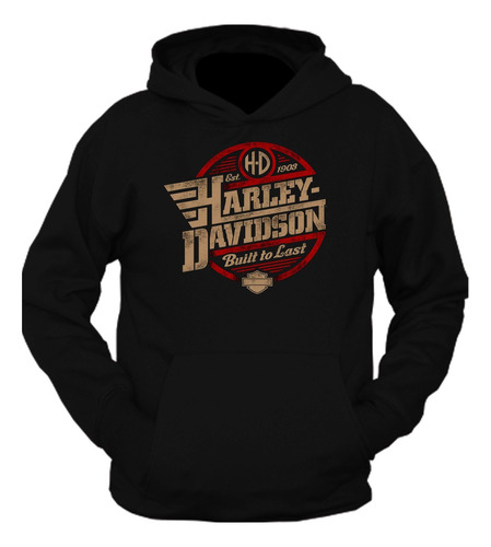 Hoodie Canguro Buzo Algodón Harley Davidson 